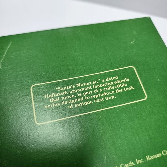 Vintage 1979 Hallmark TreeTrimmer Collection Christmas Ornament Santa's Motorcar - Picture 3 of 5
